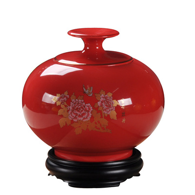 陶瓷小号铁观音包装盒蓝色茶叶罐