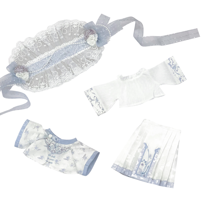 原创棉花娃娃30cm国风娃衣兰亭旧事汉洋折衷风无属性玩偶衣服可爱