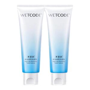 水密码洗面奶女补水保湿温和敏感肌控油提亮洁面乳男士120g*2支