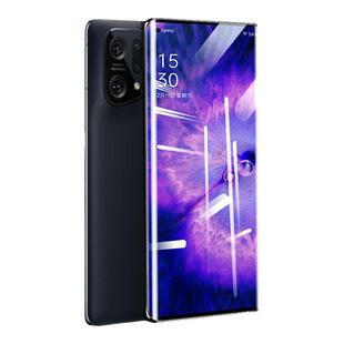 适用oppofindx5钢化膜findx3手机膜oppofandx5pro防窥opporeno9全屏uv水凝reno6pro+a1曲面陶瓷oppox2天玑贴
