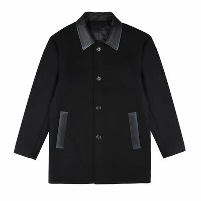 雷迪波尔绵羊毛中长翻领毛呢大衣