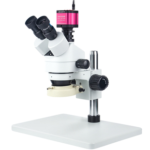 高品SZM-45T1真三目显微镜测量拍照录像手机维修高清专业7-45倍连续变焦工业电路主板焊接解剖珠宝雕刻放大镜