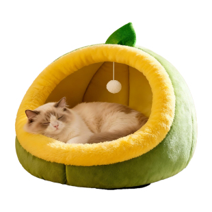 猫窝冬季保暖半封闭式部分可拆洗四季通用猫窝狗窝猫床猫屋幼猫窝