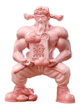 布科国潮风肌肉财神桌面摆件