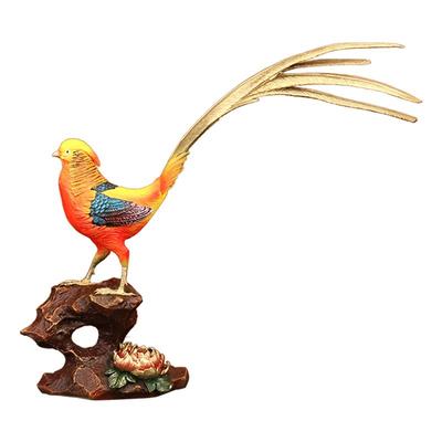 锦绣前程纯铜公鸡书房商务摆件