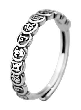 925银复古麻绳戒指时尚个性小众