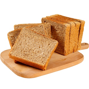 纯黑麦全麦粗粮面包学生减代餐0脂肪肥懒糖人0蔗糖三明治切片吐司