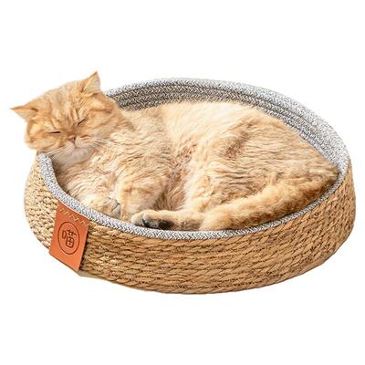 藤编猫窝四季通用透气舒适