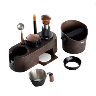 Bincoo咖啡压粉底座布粉器压粉锤敲渣桶一体51/58mm器具收纳套装