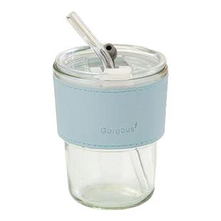 水杯玻璃杯高颜值竹节杯礼品吸管玻璃杯办公室吸管杯子伴手礼水杯