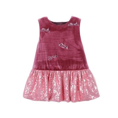 小O爸婴童女宝加绒亮片连衣裙