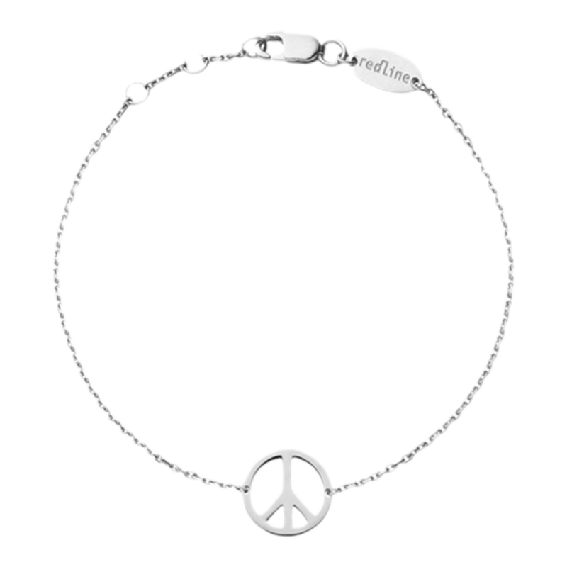 redline/红绳女士2023新款Peace 和平主义标志金链制时尚手链