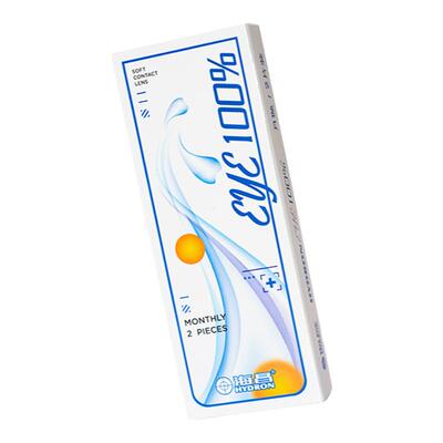 2片装海昌eye100%月抛近视隐形眼镜水润透明镜片旗舰店官网正品sl
