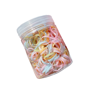 盒装一次性橡皮筋强拉不断加厚不伤发发圈糖果色小揪揪橡胶圈头绳
