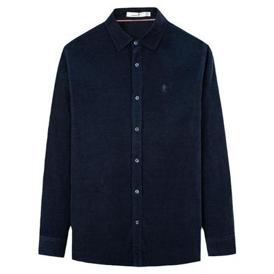 与狼共舞纯棉灯芯绒长袖衬衫亲肤