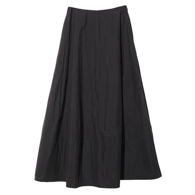 Carolingian小众设计重磅！高密日本棉微皱半身裙 气质长裙