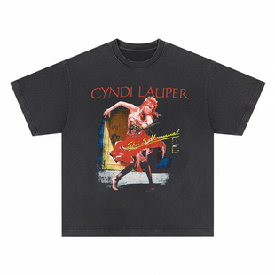Cyndi Lauper短袖T恤辛迪劳帕She's So Unusual她非比寻常男女Tee