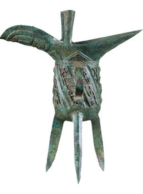 仿古工艺品风水摆件三足爵杯素爵