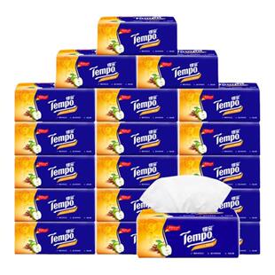 Tempo得宝抽纸杉青果木16包餐巾纸卫生纸巾家庭实惠整箱官方正品