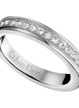 ck中性情侣316L精钢镶钻对戒