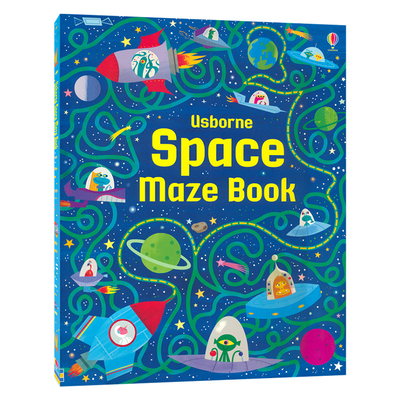 Usborne Space Mazes Book 尤斯伯恩 太空冒险迷宫书  锻炼逻辑思维能力 益智活动 大开本游戏书 英文原版进口儿童图书
