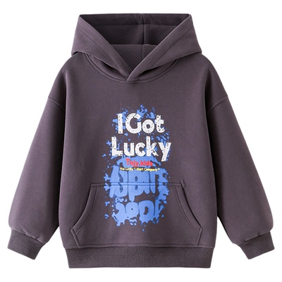 男童加绒卫衣2025秋冬新款儿童加绒加厚一体绒保暖连帽上衣冬装