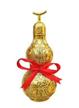 黄铜祝福中式桌面开口铜葫芦