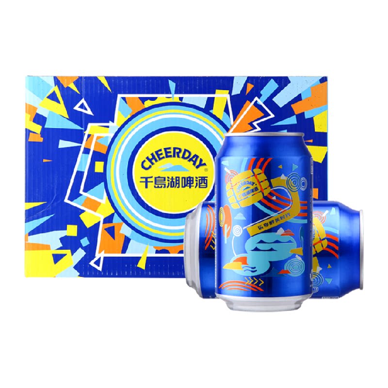 千岛湖淡爽黄啤啤酒330ml×24罐