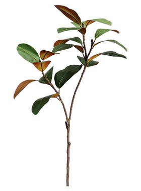 高仿真大玉兰叶插花假花绿植摆件