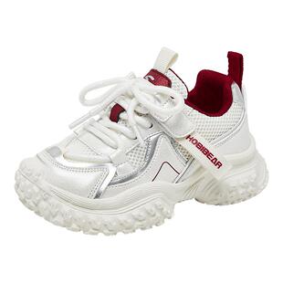 哈比熊童鞋儿童运动鞋男童女童2025春夏网面透气舒适中大童跑步潮