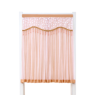 蕾丝门帘免打孔伸缩杆半帘纱帘透光不透人卧室隔断帘卫生间遮挡帘