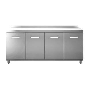 304整体全不锈钢厨房橱柜家用灶台一体小户型厨房收纳碗柜水槽柜