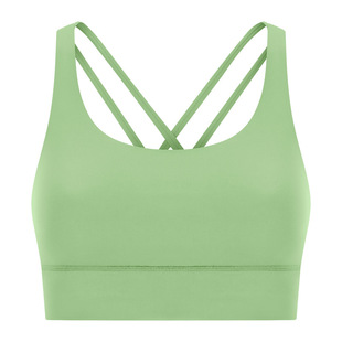 大牌品质高强度运动文胸裸感交叉透气健身服跑步减震瑜伽普拉提