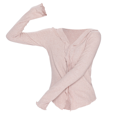 成人舞蹈上衣女秋冬季V领长袖中国古典舞练功服现代舞形体训练服