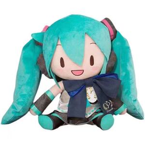 现货SEGA初音未来正版同款Preciality可爱毛绒玩偶fufu公仔抱枕