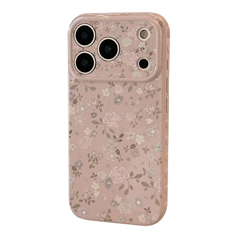 紫色玫瑰花17手机iphone16包