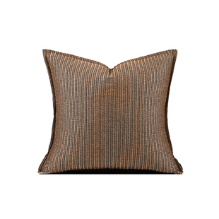 柏洛斯Handicraft『榆木』侘寂轻奢咖色客厅靠枕高级感沙发抱枕套