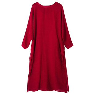 白色禅舞服装套装女中国风复古棉麻禅意宽松佛系袍子连衣裙禅修服