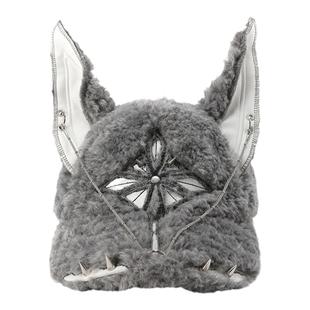 GENZERO「dobber」岳明辉同款羊羔绒杜宾狗棒球帽冬季毛绒帽子