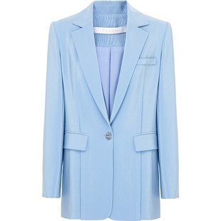 专柜正品马天奴女装春夏新款纯色西装流行西服韩系外套外搭一粒扣