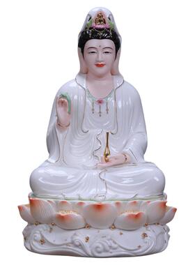 陶瓷坐莲观音菩萨佛像