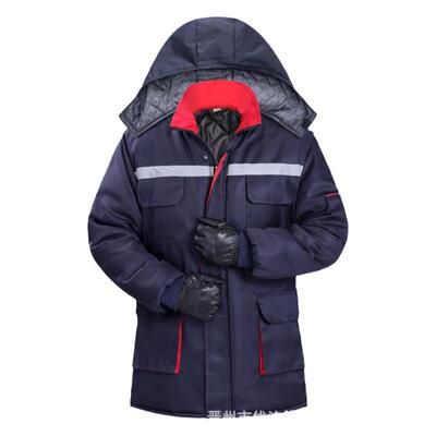 加厚反光条劳保工作冷库棉袄