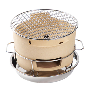 打边炉家用室内老式木炭烧烤小炭炉全套泥陶土碳火炉围炉煮茶套装