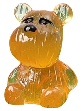 可爱卡通夜光呆呆熊微景观装饰品