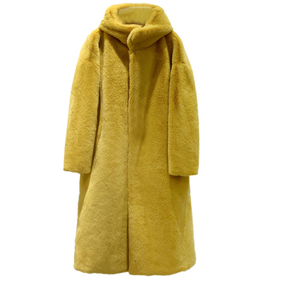 冬季中长款水貂毛外套连帽大码