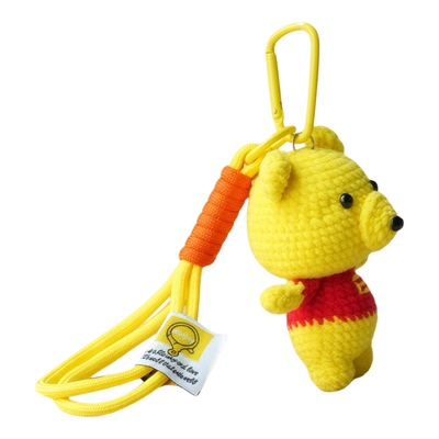 小熊维尼熊手工编织包挂玩偶