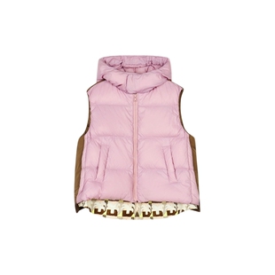 江南布衣童装拼接羽绒马甲宽松连帽休闲冬男女童儿童jnbybyjnby