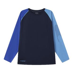 CryingCenter 镭射镂空星星logo吸湿速干运动羽毛球插肩拼色长袖