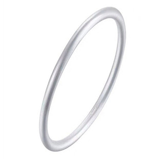 谢家银匠手工999纯银戒指男女 纯手工光圆圈戒指