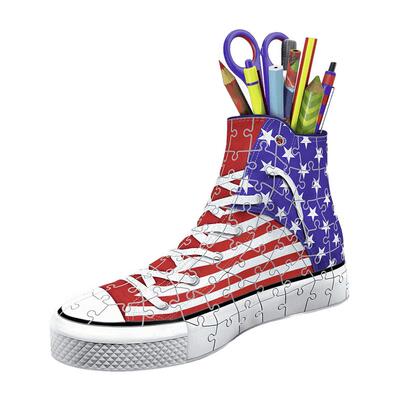 睿思立体鞋子笔筒模型拼图玩具